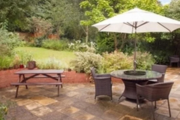 Garden patio and grounds at Birchwood Grove Nursing Home