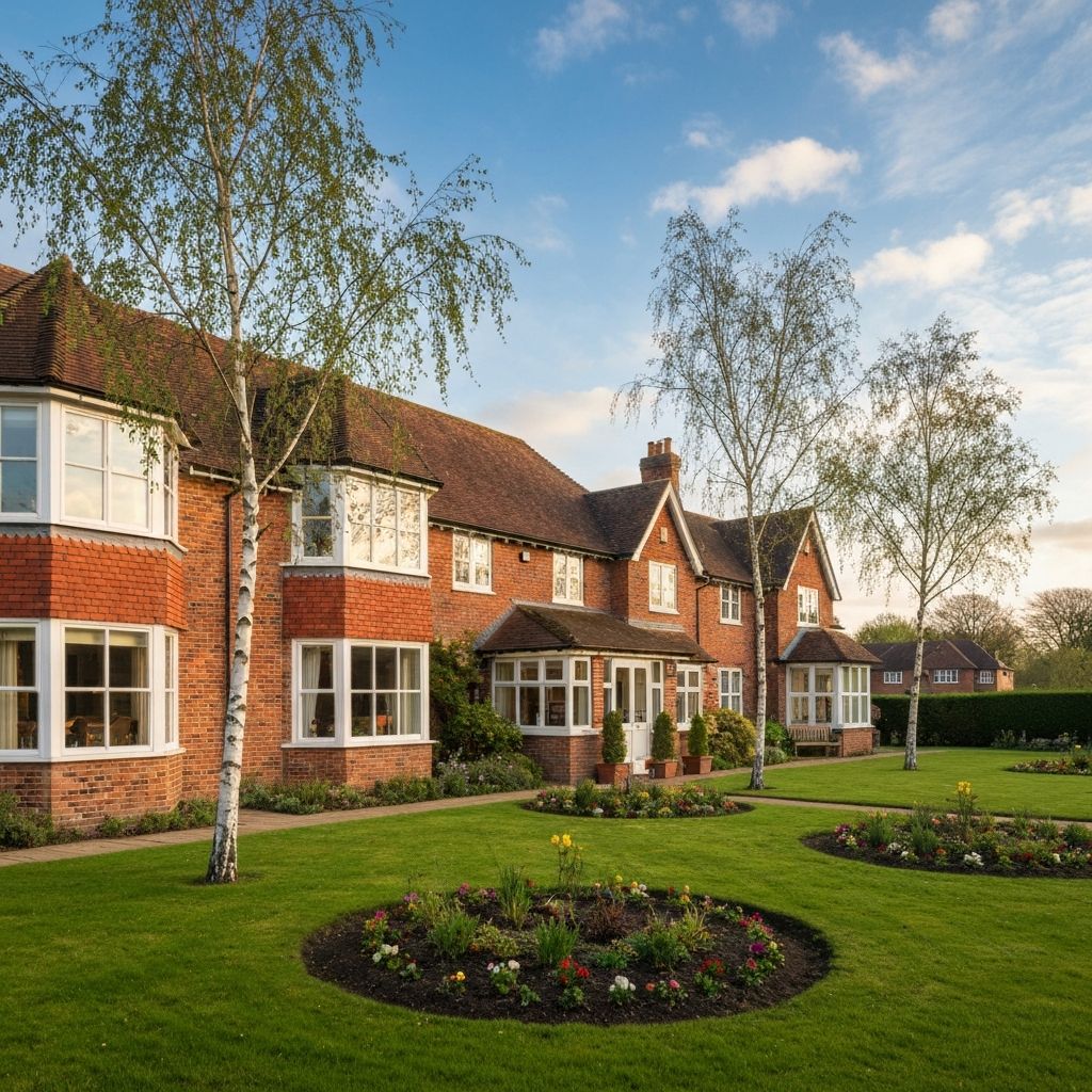 Birchwood Grove Nursing Home exterior with gardens